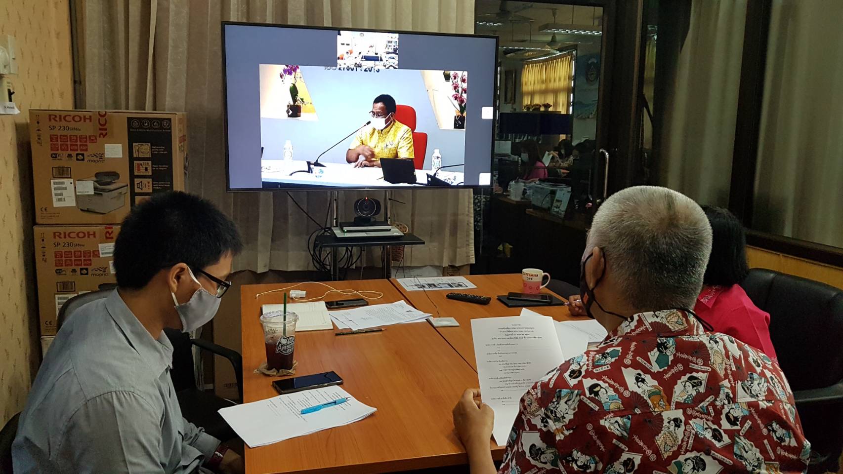 กรมการพัฒนาชุมชนจัดประชุมผ่านระบบวีดีทัศน์ทางไกล (Video Conference)