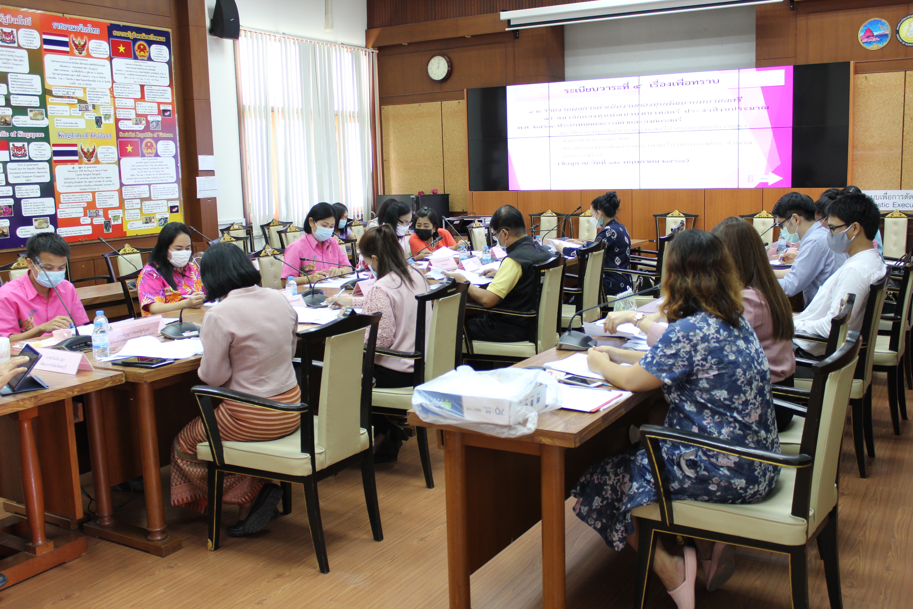 การประชุมคณะอนุกรรมการบริหารกองทุนพัฒนาบทบาทสตรีจังหวัดชลบุรี ครั้งที่ 6 /2564