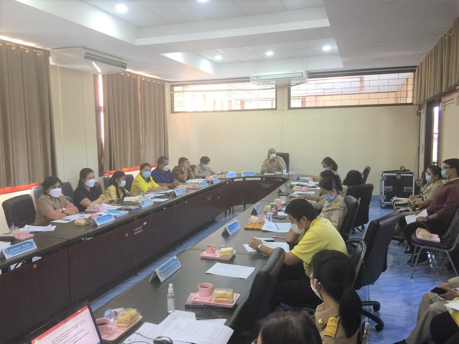 พช.ชลบุรีจัดประชุมขับเคลื่อนภารกิจสำคัญของกรมการพัฒนาชุมชน ประจำปีงบประมาณ พ.ศ. 2565