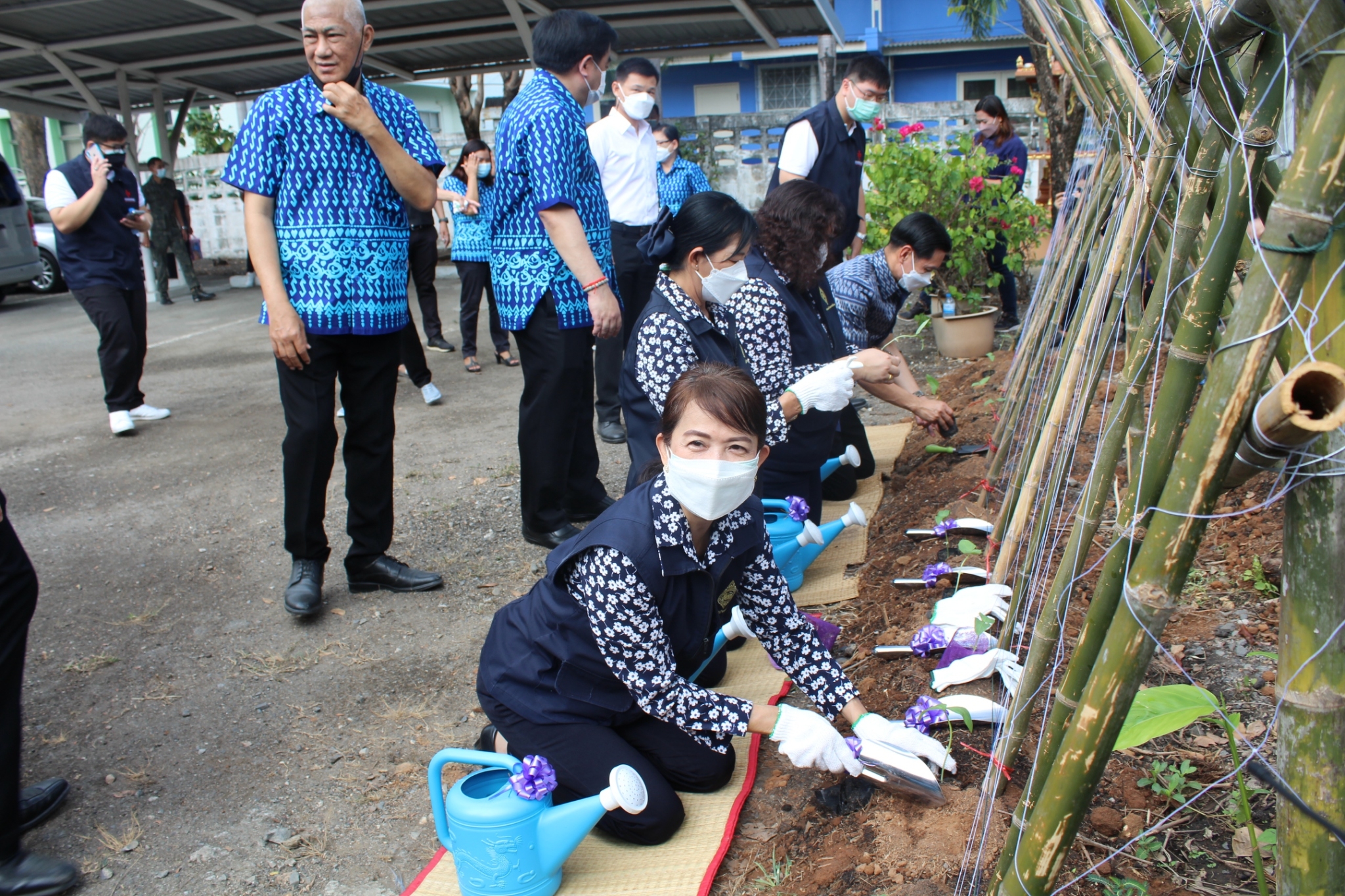 ผู้ว่าราชการจังหวัดชลบุรี เป็นประธานรับมอบเมล็ดพันธุ์ถั่วฝักยาวสีม่วง สิรินธร เบอร์1