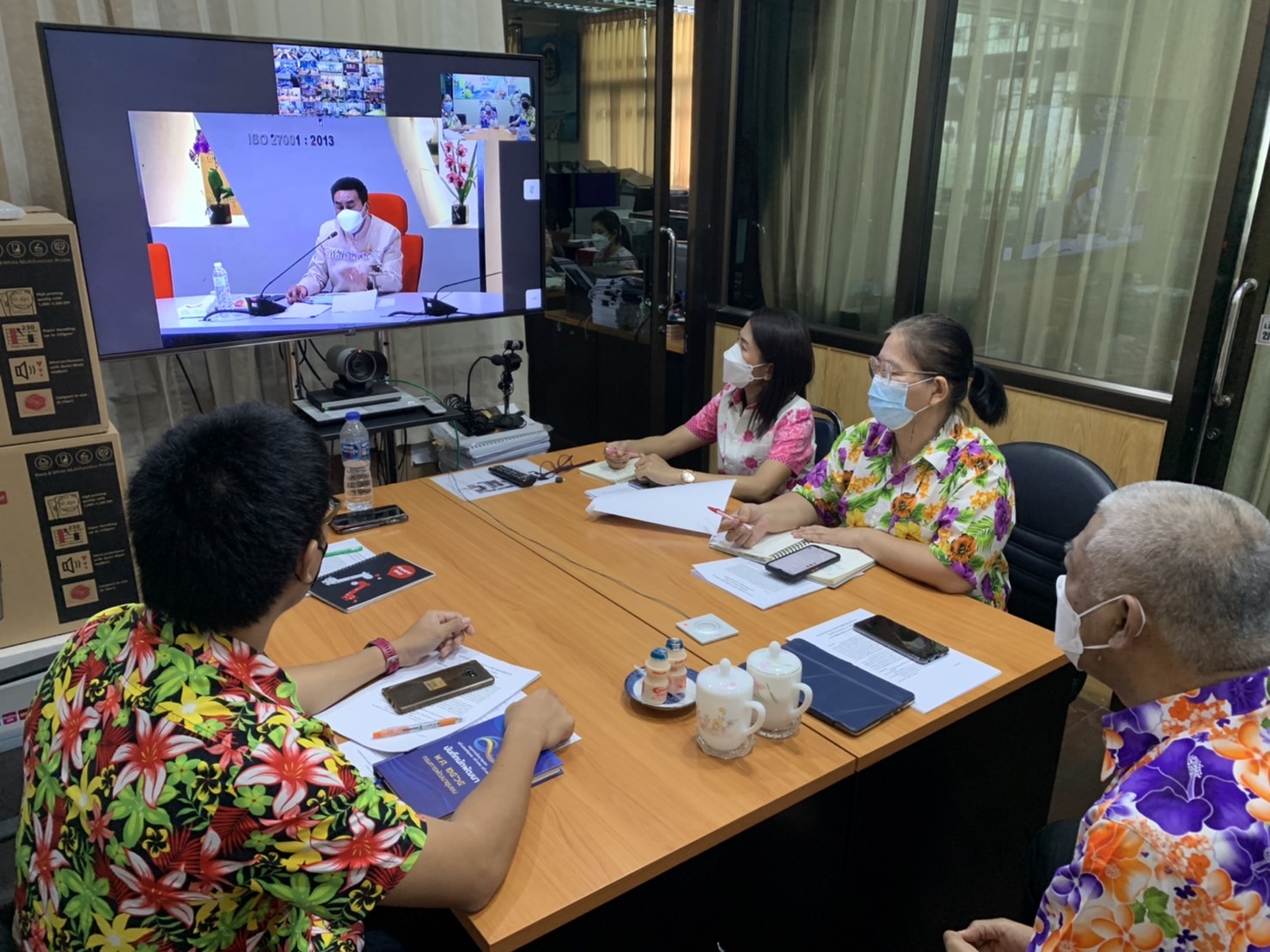 การประชุมชี้แจงแนวทางการขับเคลื่อนโครงการพัฒนาชุมชนใสสะอาด ประจำปีงบประมาณ พ.ศ. 2565 