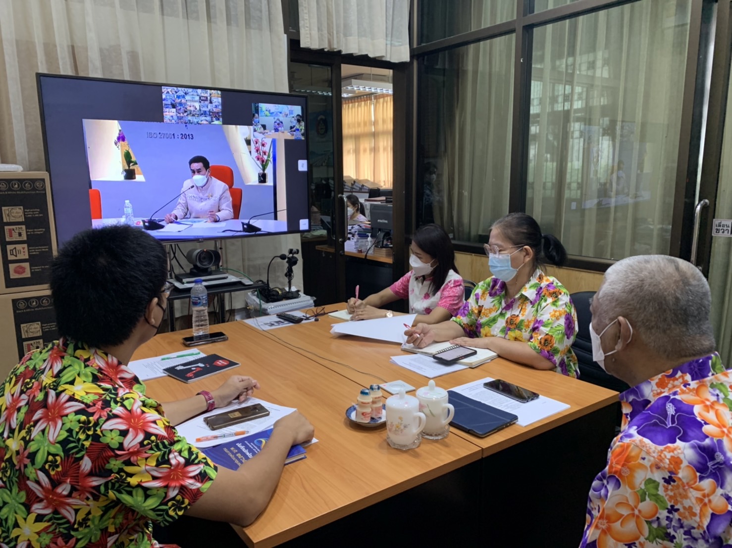 การประชุมชี้แจงแนวทางการขับเคลื่อนโครงการพัฒนาชุมชนใสสะอาด ประจำปีงบประมาณ พ.ศ. 2565 