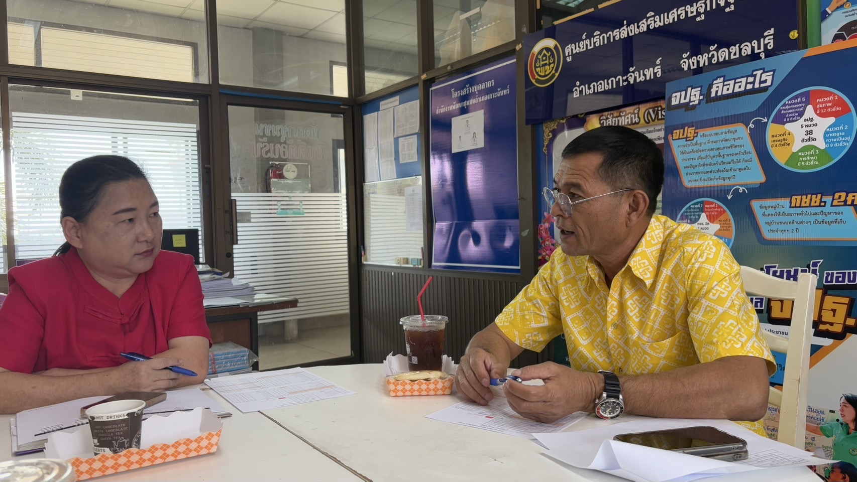 👍🏻💯 พช.ชลบุรี ติดตาม สนับสนุนการดำเนินงานการบริหารการจัดเก็บข้อมูลความจำเป็นพื้นฐาน (จปฐ.) ประจำปี 2568