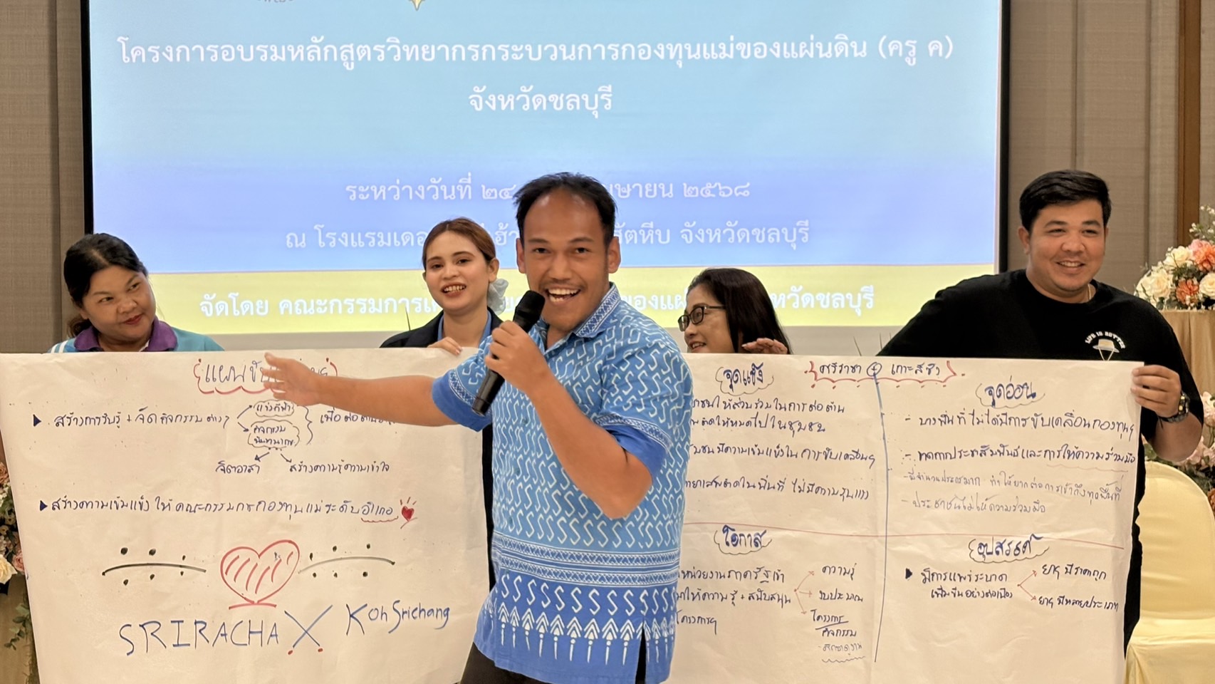 🩵 พช.ชลบุรี ร่วมกับเครือข่ายกองทุนแม่ของแผ่นดินจังหวัดชลบุรี ดำเนินโครงการอบรมหลักสูตรวิทยากรกระบวนการกองทุนแม่ของแผ่นดิน (ครู ค) 🩵